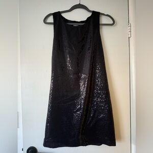 H&M Sequined Midnight Blue/Black Mini Dress